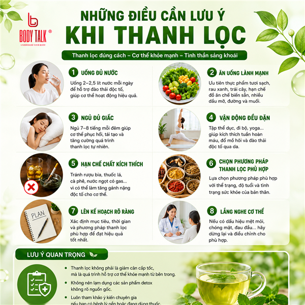 NHỮNG ĐIỀU CẦN LƯU Ý TRƯỚC VÀ SAU THANH LỌC