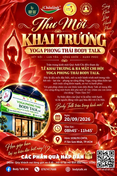 CHÀO MỪNG BODY TALK RA MẮT CHI HỘI YOGA PHONG THÁI
